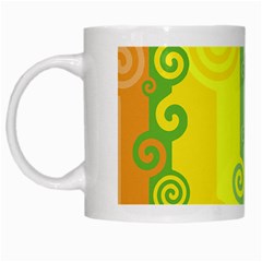 Ring Kringel Background Abstract Yellow White Mugs