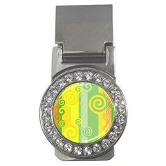 Ring Kringel Background Abstract Yellow Money Clips (cz)  by HermanTelo