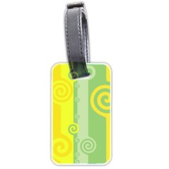 Ring Kringel Background Abstract Yellow Luggage Tags (two Sides) by HermanTelo