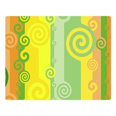 Ring Kringel Background Abstract Yellow Double Sided Flano Blanket (large) 