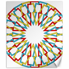 Wheel Complex Symbol Mandala Canvas 8  X 10  by HermanTelo