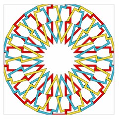 Wheel Complex Symbol Mandala Large Satin Scarf (square) by HermanTelo