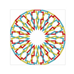 Wheel Complex Symbol Mandala Small Satin Scarf (square) by HermanTelo
