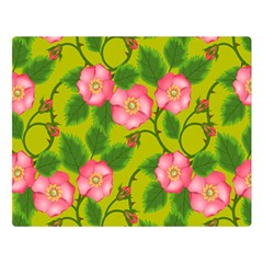 Roses Flowers Pattern Bud Pink Double Sided Flano Blanket (large) 