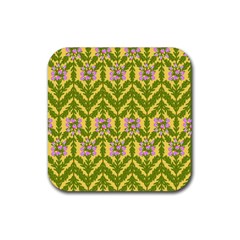 Texture Nature Erica Rubber Coaster (square)  by HermanTelo