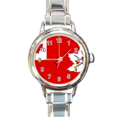 Flag Of The Canadian Army Round Italian Charm Watch by abbeyz71