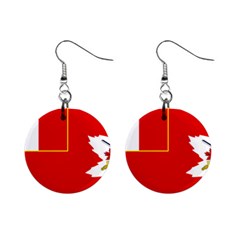 Flag Of The Canadian Army Mini Button Earrings by abbeyz71