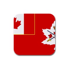 Flag Of The Canadian Army Rubber Square Coaster (4 Pack)  by abbeyz71