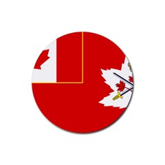 Flag Of The Canadian Army Rubber Coaster (round)  by abbeyz71