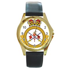 Badge Of The Canadian Army Round Gold Metal Watch by abbeyz71