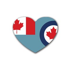 Air Force Ensign Of Canada Rubber Coaster (heart)  by abbeyz71