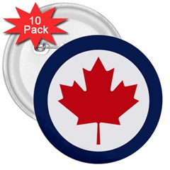 Roundel Of Canadian Air Force 3  Buttons (10 Pack)  by abbeyz71