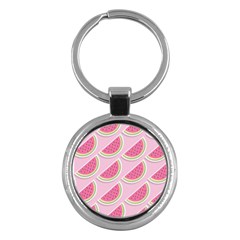 Melons Pattern Food Fruits Melon Key Chains (round)  by Pakrebo