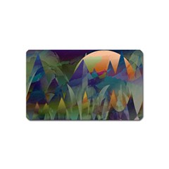 Mountains Abstract Mountain Range Magnet (Name Card)