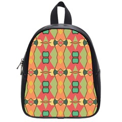Pattern Orange Green African School Bag (small) by Pakrebo