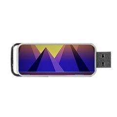 Jetty Landscape Scenery Mountains Portable Usb Flash (one Side) by Pakrebo