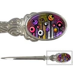 Abstract Flora Pinks Yellows Letter Opener