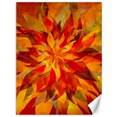 Flower Blossom Red Orange Abstract Canvas 36  X 48  by Pakrebo