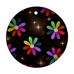 Illustrations Background Floral Flowers Ornament (round)
