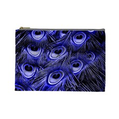 Peacock Feathers Color Plumage Cosmetic Bag (large) by Pakrebo