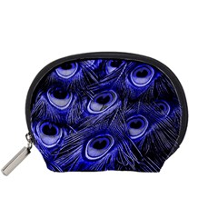 Peacock Feathers Color Plumage Accessory Pouch (small)