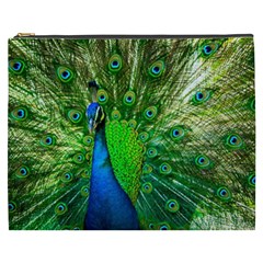 Peacock Peafowl Pattern Plumage Cosmetic Bag (xxxl) by Pakrebo
