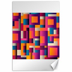 Abstract Background Geometry Blocks Canvas 20  X 30 