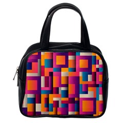 Abstract Background Geometry Blocks Classic Handbag (one Side)