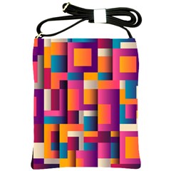 Abstract Background Geometry Blocks Shoulder Sling Bag