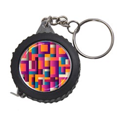 Abstract Background Geometry Blocks Measuring Tape