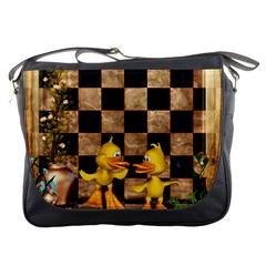 Cute Little Ducks Messenger Bag by FantasyWorld7