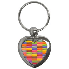 Abstract Background Geometric Key Chain (heart)