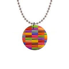 Abstract Background Geometric 1  Button Necklace