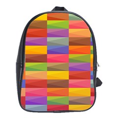 Abstract Background Geometric School Bag (large) by Mariart