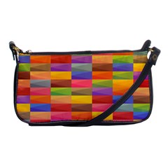 Abstract Background Geometric Shoulder Clutch Bag