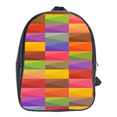 Abstract Background Geometric School Bag (xl) by Mariart