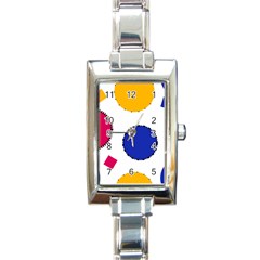 Circles Seamless Pattern Tileable Rectangle Italian Charm Watch