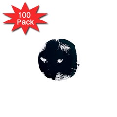 Cat Nature Design Animal Skin Black 1  Mini Magnets (100 Pack)  by HermanTelo