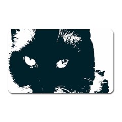 Cat Nature Design Animal Skin Black Magnet (rectangular) by HermanTelo