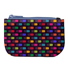 Background Colorful Geometric Large Coin Purse