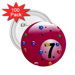 Billiard Ball Ball Game Pink 2 25  Buttons (100 Pack)  by HermanTelo