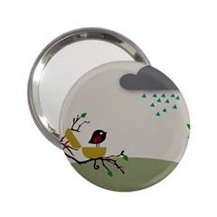 Birds Tree Animal Black Tree 2 25  Handbag Mirrors by HermanTelo