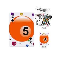 Billiard Ball Ball Game Pink Orange Playing Cards Double Sided (mini) by HermanTelo