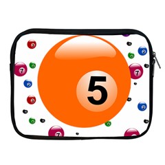 Billiard Ball Ball Game Pink Orange Apple Ipad 2/3/4 Zipper Cases