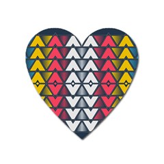 Background Colorful Geometric Unique Heart Magnet by HermanTelo