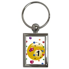 Billiard Ball Ball Game Key Chain (rectangle) by HermanTelo