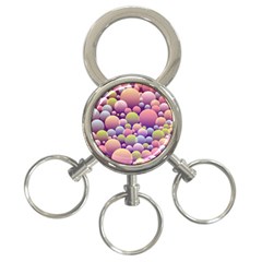 Abstract Background Circle Bubbles 3-ring Key Chain by HermanTelo