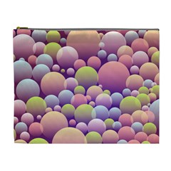 Abstract Background Circle Bubbles Cosmetic Bag (xl) by HermanTelo