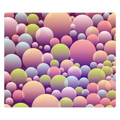 Abstract Background Circle Bubbles Double Sided Flano Blanket (small)  by HermanTelo