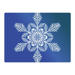 Flake Crystal Snow Winter Ice Double Sided Flano Blanket (mini)  by HermanTelo